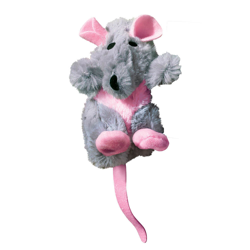 KONG Grey Rat Refillable Cat Plush Toy