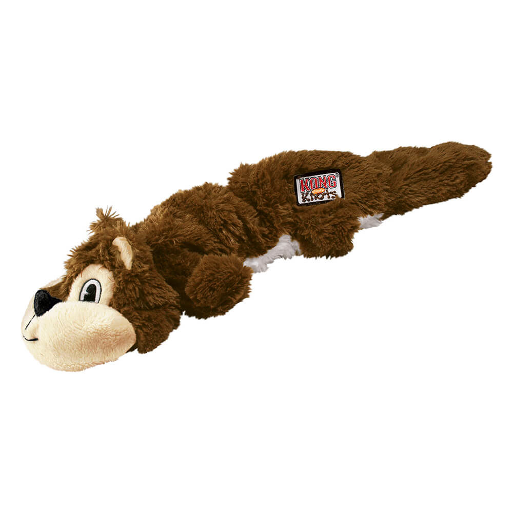 KONG Scrunch Knots Brown Squirrel Plush Toy