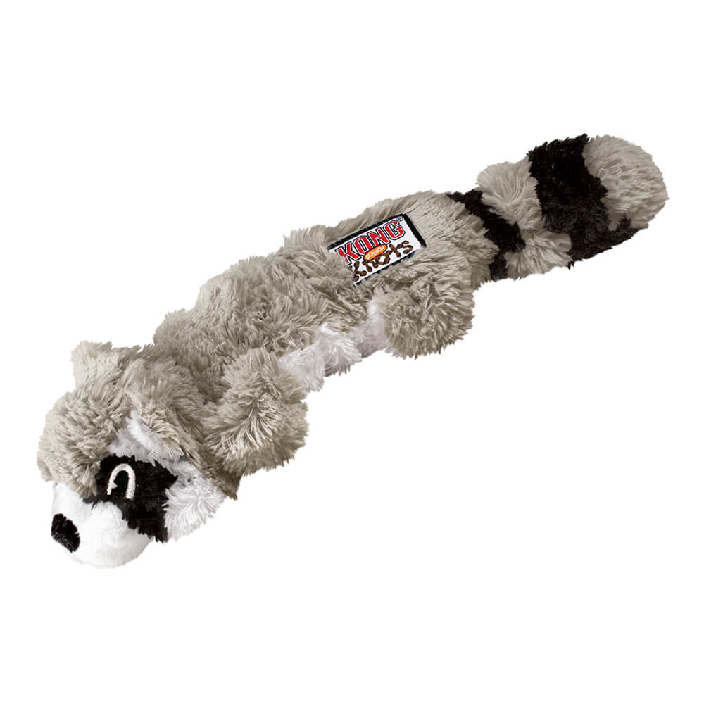 Scrunch Knots Grey Raccoon Plush Toy | Online Pet Store | Dog Toys