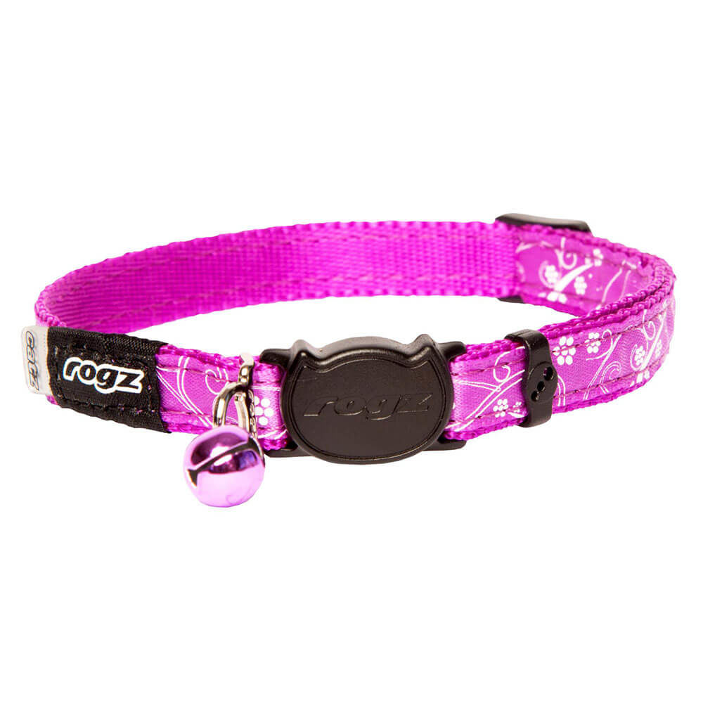 Rogz Catz SilkyCat Safeloc Breakaway Purple Filigree Cat Collar