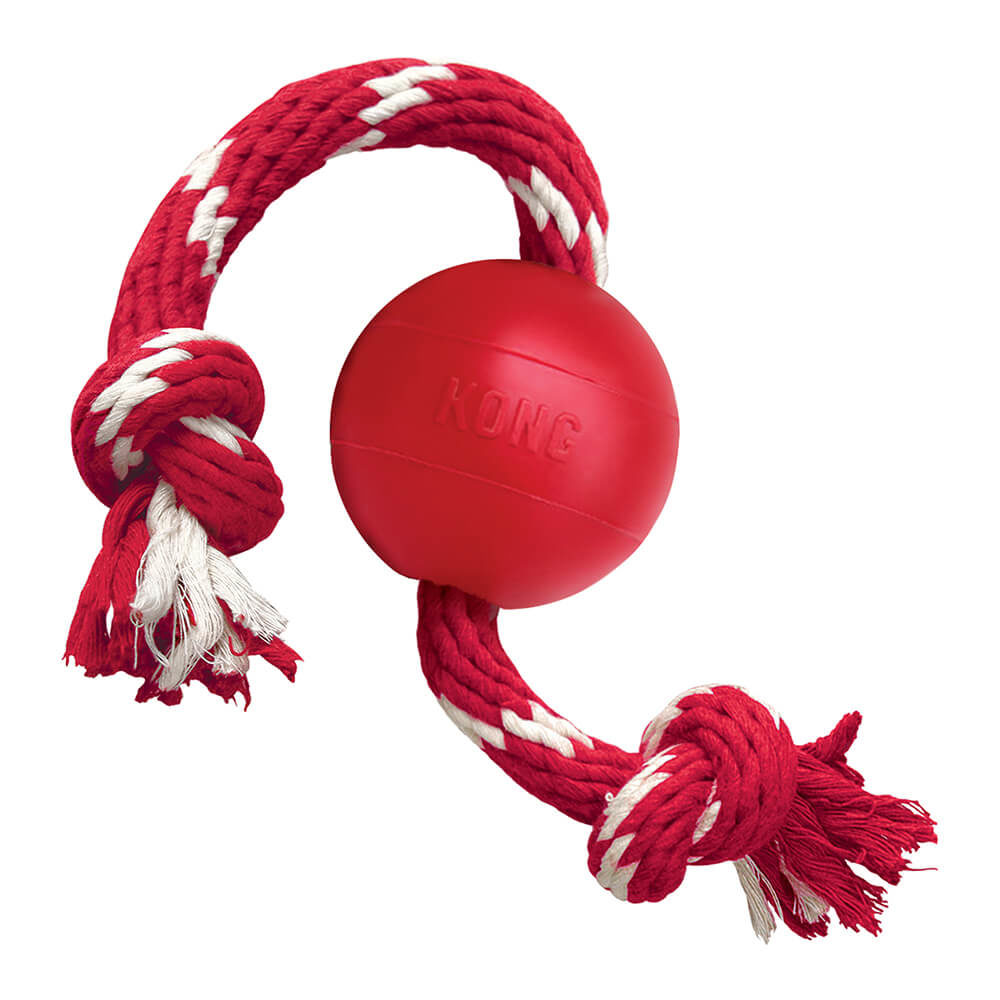 KONG Red Ball with Rope