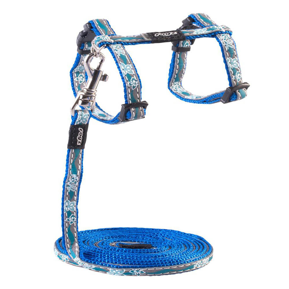 Rogz Catz NightCat Reflective Cat Lead & H-Harness Combination