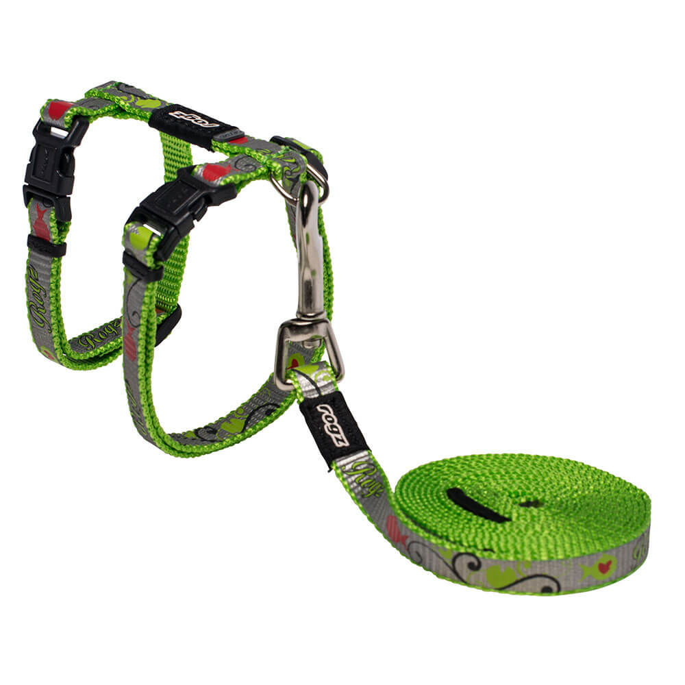 Rogz Catz ReflectoCat Reflective Cat H-Harness & Lead Combination