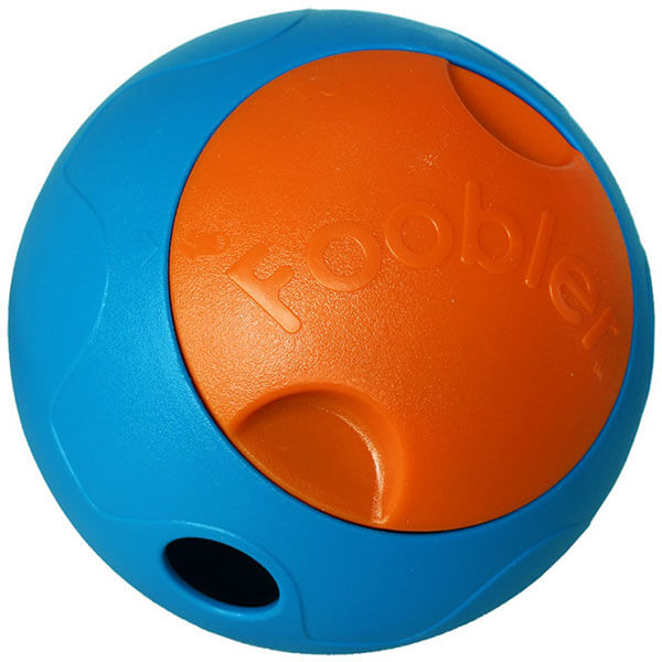 L'chic The Foobler Treat Dispensing Toy for Dogs, Blue/Orange Color